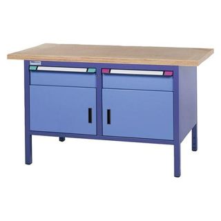 Banc de lucru Thurmetall 1500x700x845mm, 2 sertare, 2 usi, 2 polite