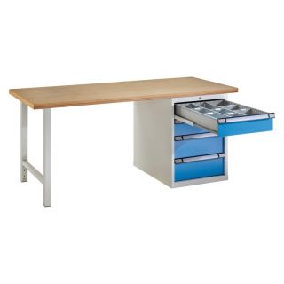 Banc de lucru Thurmetall 1500x700x840mm, 4 sertare