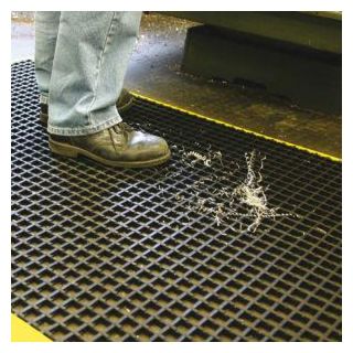 Covor Coba mat Workstation 1x1.5m negru/galben