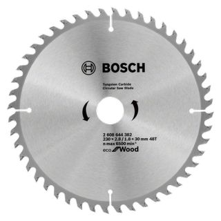Panza fierastrau circular Bosch Eco for Wood, 230x30x2.8/1.8mm, 48 dinti