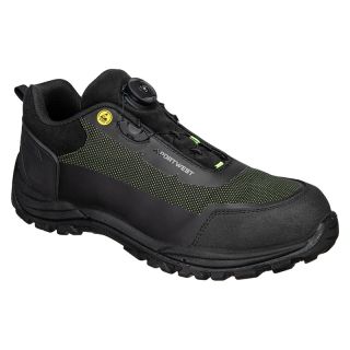 Pantofi cu bombeu Portwest GIRDER COMPOSITE, S3S ESD SR FO, negru/verde, mas. 39