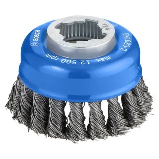 Perie oala Bosch PRO Metal, fir rasucit otel 0.5mm, X-Lock, 75x22.23mm