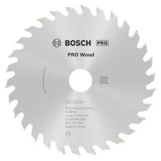 Panza fierastrau circular Bosch PRO Wood, 130x20x2.4/1.4mm, 30 dinti
