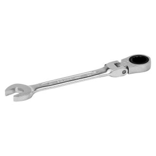 Cheie combinata cu clichet Bahco, cap pivotant, finisaj cromat, 19mm