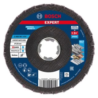 Disc lamelar slefuire multi-material Bosch EXPERT N475 SCM, X-Lock, 115x22.23mm, granulatie fina