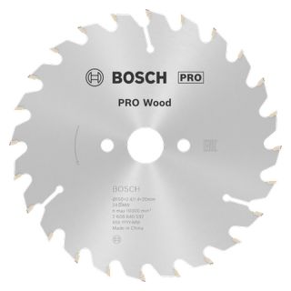 Panza fierastrau circular Bosch PRO Wood, 150x20x2.4/1.4mm, 24 dinti