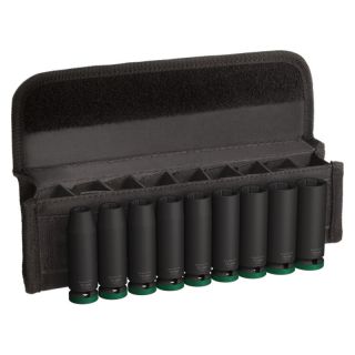Set capete chei tubulare de impact Bosch PRO, 1/2", 77mm, 10-19mm, 9 piese