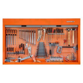 Dulap de scule cu oblon, trusa scule de uz general - 110 piese, 1500x170x900mm