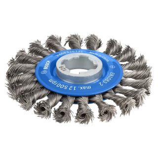 Perie disc Bosch PRO Metal, fir ondulat otel 0.5mm, X-Lock, 115x22.23x12mm