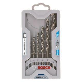 Set burghie pentru metal Bosch PRO Stainless Steel HSS-Co, cilindrica, 2-10mm, 7 bucati