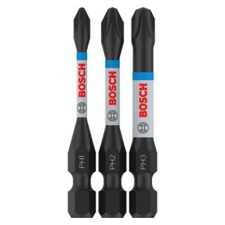 Set biti Bosch PRO Impact, PH1/PH2/PH3, 55mm, 3 bucati