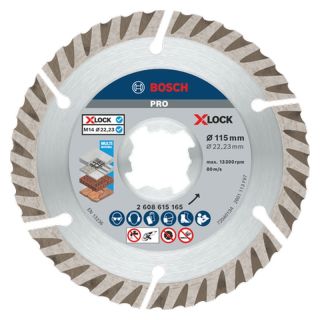 Disc diamantat multi-material Bosch PRO Multi Material, X-Lock, 115x22.23x2mm