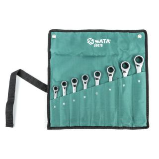 Set chei combinate cu clichet Sata, 8-19mm, 8 piese
