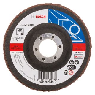 Disc lamelar slefuire otel Bosch X551 Expert for Metal, 115x22.23mm, G40