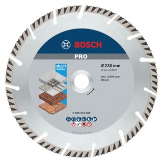 Disc diamantat multi-material Bosch PRO Multi Material, 230x22.23x2.6mm, 10 bucati