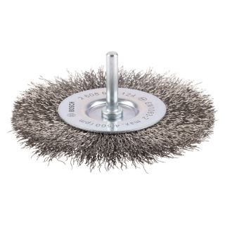 Perie disc Bosch PRO Stainless Steel, fir ondulat inox 0.3mm, 100x10mm