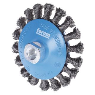 Perie conica Forum, fir rasucit otel 0.5mm, M14, 115mm