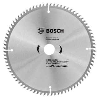 Panza fierastrau circular Bosch Eco for Aluminium, 254x30x3/2.2mm, 80 dinti