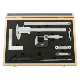 Instrumente de masurare analogice, set 8 buc, inox, Preisser