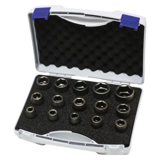 Set de chei tubulare hexagonale 1/2" 15 bucati ASW