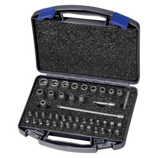 Set de chei tubulare de impact 1/4"/ 46 piese ASW