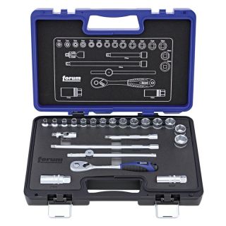 Trusa chei tubulare 3/8", set 22 buc, 6 canturi, Forum