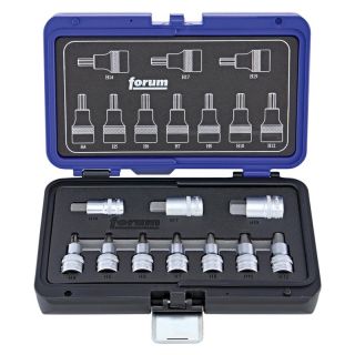 Set capete chei tubulare Forum, 1/2", HEX, 10 piese