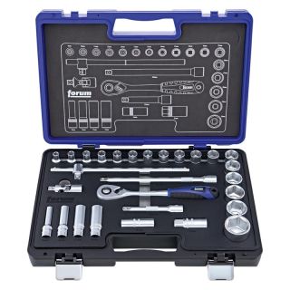 Trusa chei tubulare 1/2", set 28 buc, 6 canturi, Forum