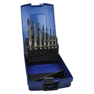 Set tarozi de masina Forum, tratat cu abur, HSS-E DIN371B/DIN376B, gauri strapunse, M3-M12 + burghie HSS DIN338N, 2.5-10.2mm