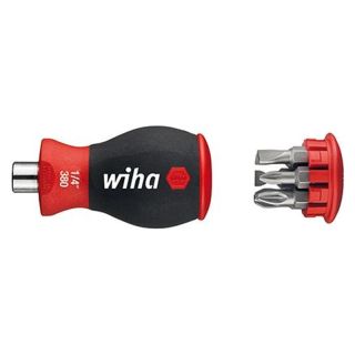 Port-biti 1/4" cu maner si magazie biti, set 6 buc, Wiha