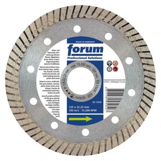 Disc diamantat piatra/beton/caramida/beton armat/gresie/marmura/tabla Forum SLIM TURBO, 125x22.23mm
