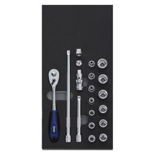 Modul 1/3, chei tubulare, set 19 buc, antrenare 3/ 8", Forum