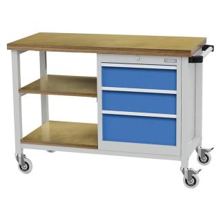 Banc de lucru mobil Bedrunka+Hirth 1200x540x880mm, 3 sertare, 2 polite