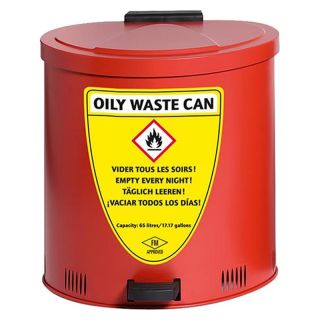 Container pentru deseuri Asecos 65L rosu