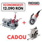 Pachet combo Ridgid - Masina de filetat 300 Compact, 1/8-2" + Masina de filetat 690-I, 1/2"-2"  + Dispozitiv de canelat 975 pentru 300 Compact si 1233
