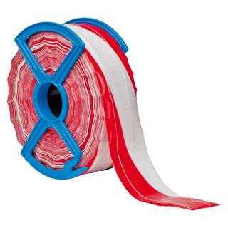 Banda bariera 250 m rulou rosu/alb hasurat