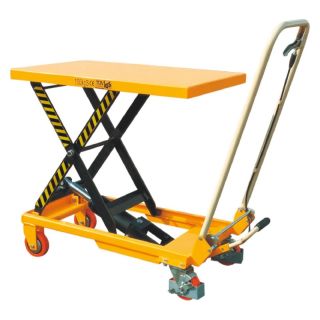 Masa de ridicare TF 15 tip foarfeca, mobila, 150 kg, platforma 700 x 450 x 36 mm, inaltime 220-720 mm